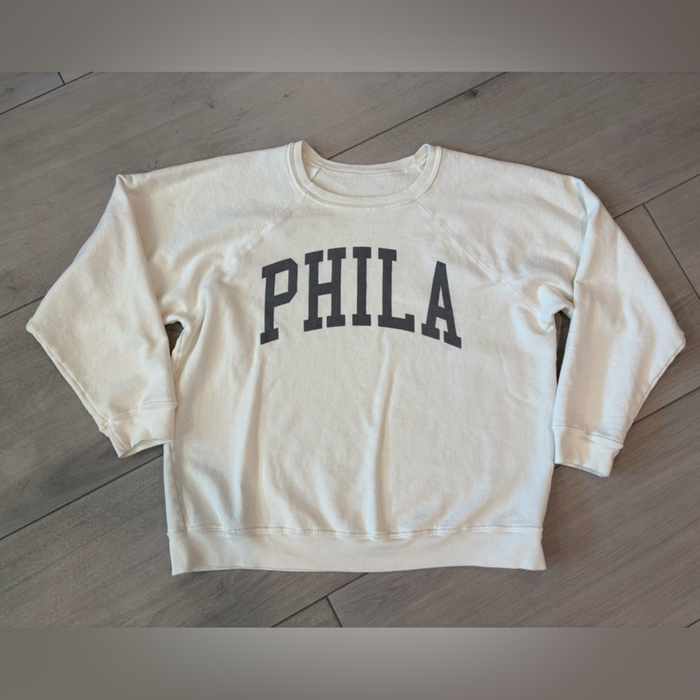 Free People Retro Brand “PHILA” Sweatshirt FLAWED